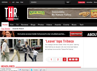 Entertainment Web Design Design Example