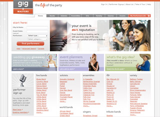 Entertainment Web Design Design Example