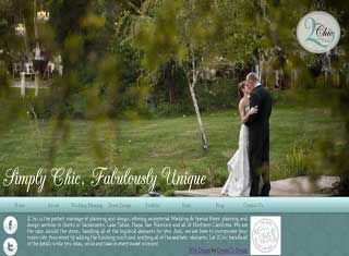 Wedding / Event Web Design Design Example