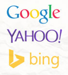 google yahoo bing logos