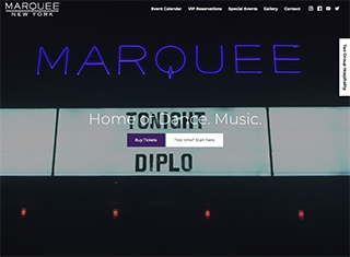 Night Club Web Design Design Example