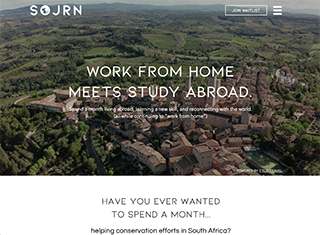 Travel Web Design Design Example