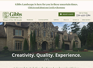 Landscaping Web Design Design Example