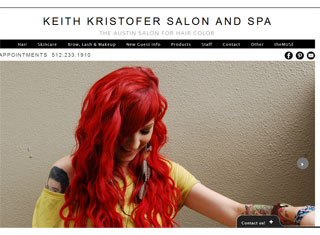 Salon / Spa Web Design Design Example