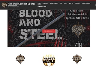 Sports Web Design Design Example