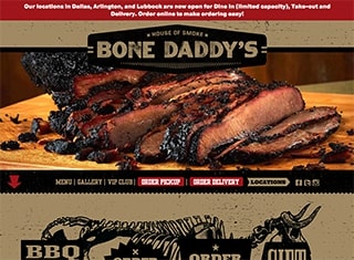 Restaurant Web Design Design Example