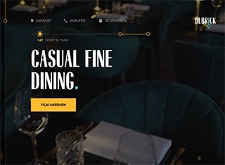 Restaurant Web Design Design Example