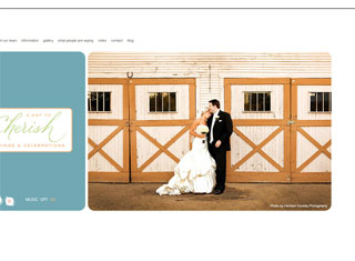 Wedding / Event Web Design Design Example