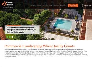 Landscaping Web Design Design Example