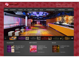 Night Club Web Design Design Example