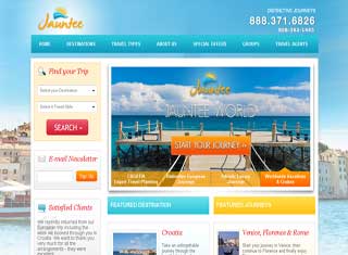 Travel Web Design Design Example