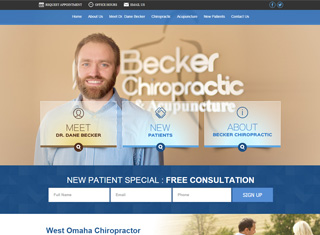 Chiropractor Web Design Design Example