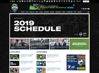 Sports Web Design Design Example