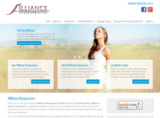 Chiropractor Web Design Design Example