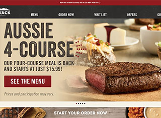 Restaurant Web Design Design Example