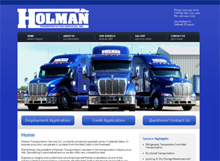 Transportation Web Design Design Example