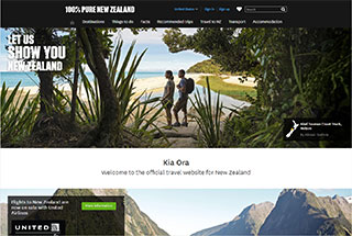 Travel Web Design Design Example