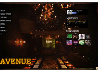 Night Club Web Design Design Example