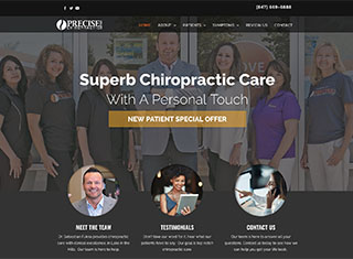 Chiropractor Web Design Design Example