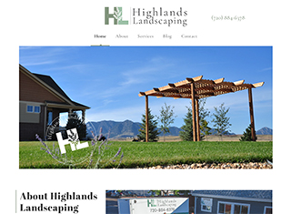 Landscaping Web Design Design Example