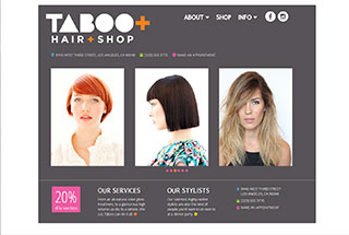 Salon / Spa Web Design Design Example