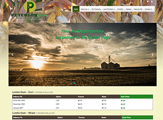 Agriculture Web Design Design Example