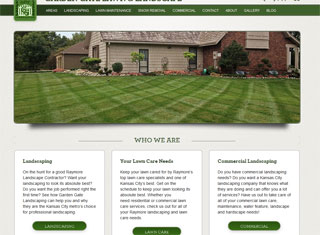 Landscaping Web Design Design Example