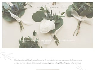 Wedding / Event Web Design Design Example