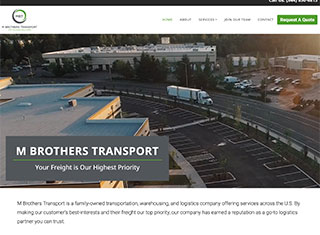 Transportation Web Design Design Example