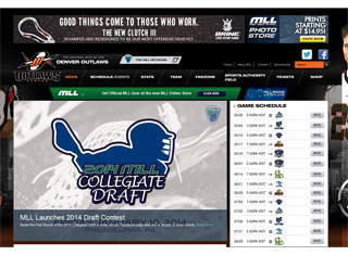 Sports Web Design Design Example