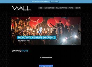 Night Club Web Design Design Example