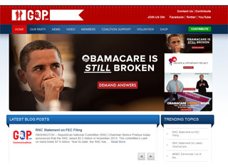 Political Web Design Design Example