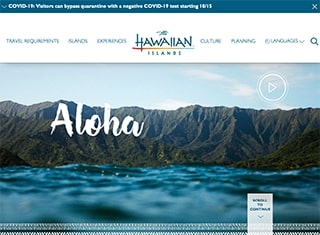 Travel Web Design Design Example