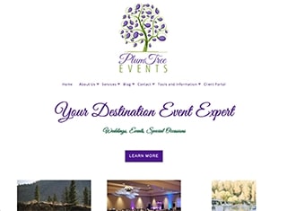 Wedding / Event Web Design Design Example