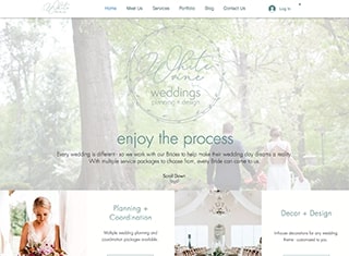 Wedding / Event Web Design Design Example