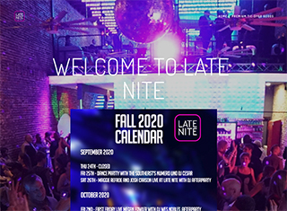 Night Club Web Design Design Example