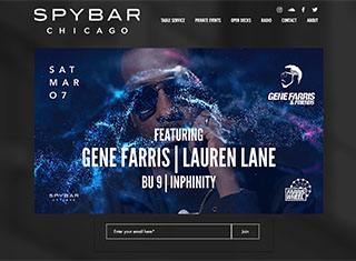 Night Club Web Design Design Example