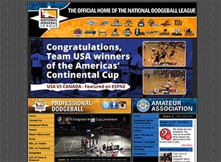 Sports Web Design Design Example