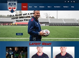 Sports Web Design Design Example