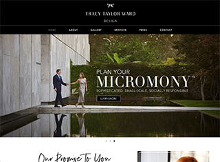 Wedding / Event Web Design Design Example