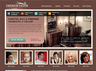 Salon / Spa Web Design Design Example