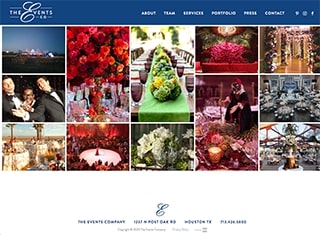 Wedding / Event Web Design Design Example