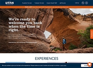 Travel Web Design Design Example