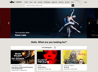 Entertainment Web Design Design Example