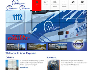 Transportation Web Design Design Example