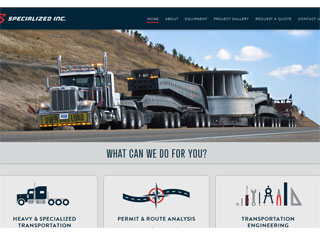 Transportation Web Design Design Example