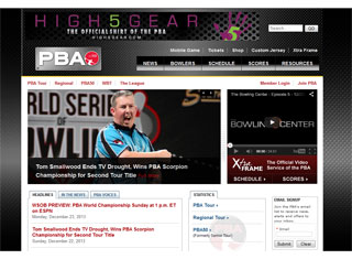 Sports Web Design Design Example