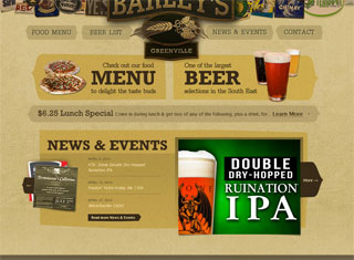 Restaurant Web Design Design Example