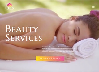 Salon / Spa Web Design Design Example