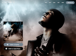 Music Web Design Design Example